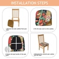 thumbnail image 4 of Pioneer Flower Seat Covers for Dining Room Chairs Set Of 4,Stretch Printed Washable Chair Seat Cover with Elastic Ties and Button,Removable Waterproof Couch Cushion Covers, 4 of 6