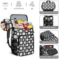 thumbnail image 5 of Travel Cooler Bag - Black White Baseball Stars Pattern Camping Beer Cooler Backpack with Bottle Opener- Waterproof Insulated Picnic Backpacks - Cooler Bag for Beach, 5 of 6