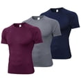 thumbnail image 1 of 3pcs/set Men's Quick Dry Short Sleeve Sport T Shirt, 1 of 8