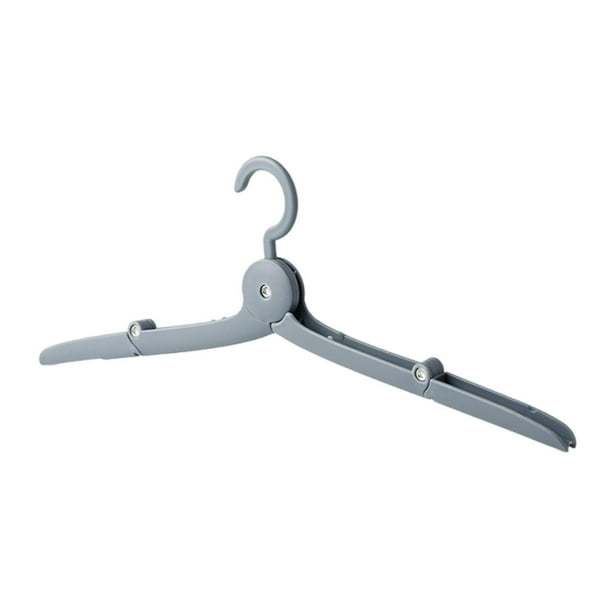 Percha de viaje plegable para secar ropa, organizador plegable para cruceros, ideal para camping, caravanas, viajes de negocios, maletas. Azul grisáceo