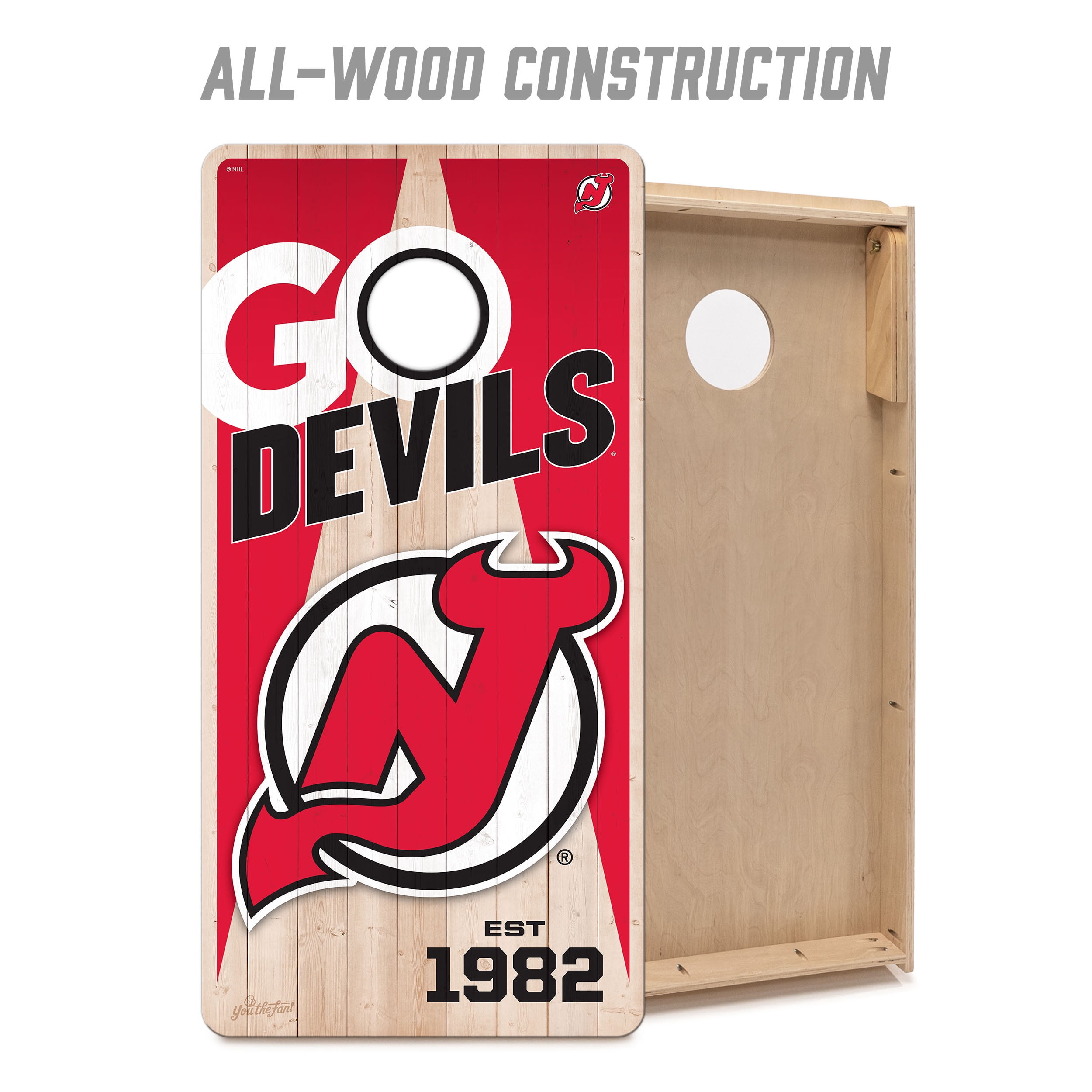 YouTheFan NHLNew Jersey Devils 2' x 4' Cornhole Game No Bags
