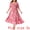 Hot Pink, variant on Plus Size Short Sleeve Square Neck Maxi Floral Dress 3X Hot Pink