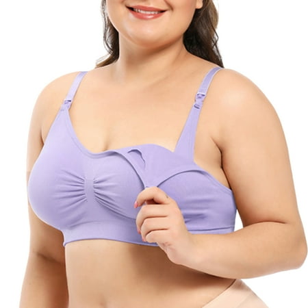 

Full Coverage Bras for Women Plus Size Sports No Wire Comfort Sleep Plus Size Workout Activity With Non Removable Pads Shaping Bra