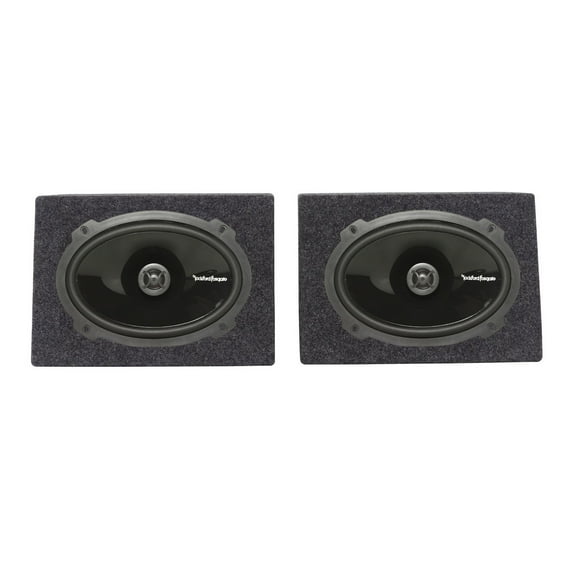 2 Rockford Fosgate P1692 6x9" Punch 240W Car Audio Speakers+2 Sealed Enclosures
