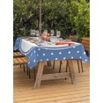 thumbnail image 4 of 52x70 Inch Outdoor Tablecloth with Umbrella Hole Zipper Rectangle Blue Polka Dots Gnomes Rectangular Tablecloths Outside Waterproof Pencils Book Clock Patio Table Cloth Cover for Picnic Party, 4 of 8