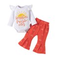 thumbnail image 1 of Body De Bebé, Conjunto De Canastilla, Monos Para Niñas Pequeñas, Mono De Manga Larga Con Estampado De Sol, Pantalones Acampanados, Conjunto De Piezas De Remolque Odeerbi LM103-3514, 1 of 9