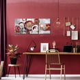 thumbnail image 3 of Abstract Circle Wall Art ART -Circle Line, Red and White Canvas Prints Abstract Canvas Wall Art 12"x16" x 3 Pieces, 3 of 10