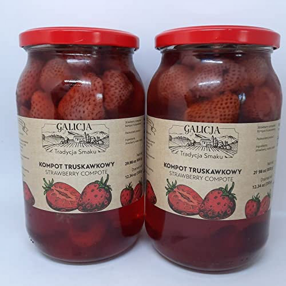 2 Pack  Strawberry Compote From Poland GMO 31.75 OZ / 900