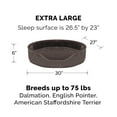thumbnail image 3 of FurHaven Pet Products Plush & Velvet Oval Pet Bed for Dogs & Cats - Driftwood Brown, Extra Large, 3 of 9