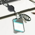 thumbnail image 2 of 2Pcs Heavy Duty Retractable Keychain Badge Holder Steel Cord with Carabiner Easy-Pull Buckle Card Holder Set, 2 of 7