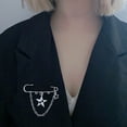 thumbnail image 6 of Aellinatey Punk Cross Chain Brooch Tassels Pin Women Men Suits Shoes Brooches Safety Pins, 6 of 19
