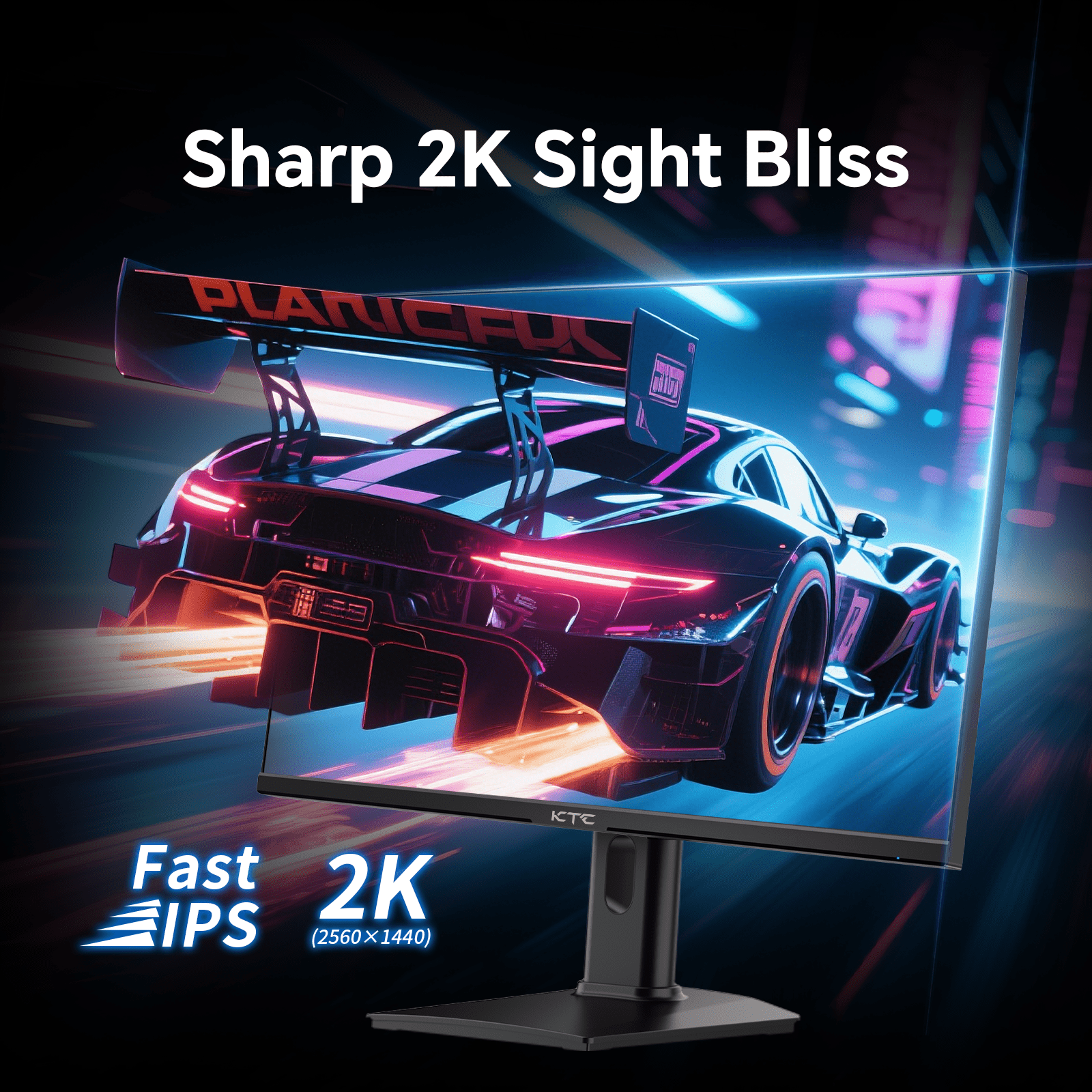 KTC 24 Inch Gaming Monitor 180Hz - 2K 1440P Computer Monitors, Fast IPS Monitor with HDR400, Adaptive Sync, Up to 185Hz, HDMI 2.0 & DisplayPort 1.4, Height Adjustable, VESA Mount, H24T7