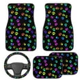 thumbnail image 2 of Pzuqiu Colorful Dogs Paw Car Floor Mats with Steering Wheel Protector Anti-Slip Pad Dust Proof Car Interior Accessories Easy to Install for SUV,Vans,sedans,Trucks,Car Mats Full Set 5 Pcs, 2 of 6