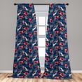 thumbnail image 5 of Ambesonne Cars Curtains, Racing Automobile Sports, Pair of 28"x63", Navy Blue Red Black, 5 of 5