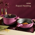 thumbnail image 4 of Carote Nonstick Cookware Set 17-Piece,Kitchen Pots and Pans Set,Stay-Cool Handles,Induction Compatible,Cookware Set for RV and Camping,Rose Pink, 4 of 8