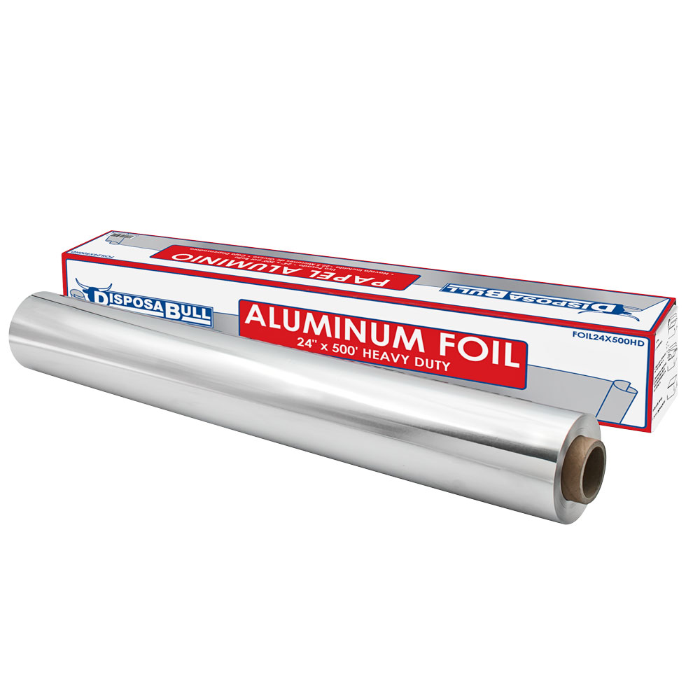 24" x 500' Heavy Duty Aluminum Foil Roll, Each