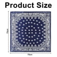 thumbnail image 4 of Pañuelo para la cabeza cuadrado de satén grande de 27,5 pulgadas - 2 pañuelos para la cabeza con diseño floral similar a la seda Pañuelos para el cabello de satén cuadrados para mujer, 4 of 6