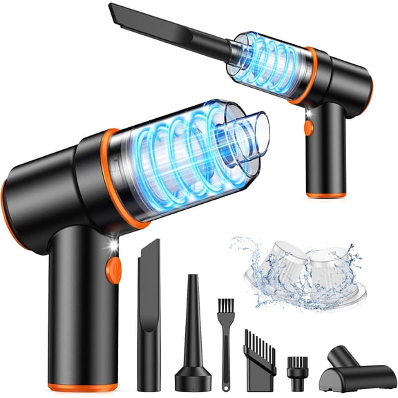 Handheld Car Vacuum Cleaner, 9000Pa Vacuum Cleaner and Air Duster, 120W High Power Hand Held Vacuum with LED Light and Multi-Nozzles for Car, Home, Office, Pet