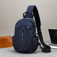 thumbnail image 3 of Bolsa De Pecho Bolsa de pecho para hombre Correas de hombro ajustables Bolsa bandolera de nylon Deporte de viaje (Azul) Tmvgtek Para Estrenar, 3 of 9