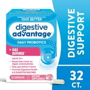 Digestive Advantage Fast Acting Enzymes Plus Daily Probiotic, 32 Capsules