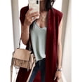 thumbnail image 4 of Faithtur Gilet Femme, Sans Manches Ouvert devant Solide Ample Long pour Rue Décontractée, 4 of 7