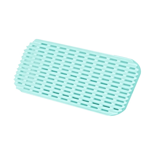 pdqouc Bar Silicone Outflow Pad Drying Mat Dish Kitchen Thick Counter Deep Grooves Dry Dish Drainer Mat for Kitchen Counter, Sink, Refrigerator or Drawer liner