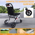 thumbnail image 4 of Yedigre Folding Transport Wheelchair for Adults - Wide Comfort Seat, All-Terrain Tires, Portable & Lightweight, 4 of 9