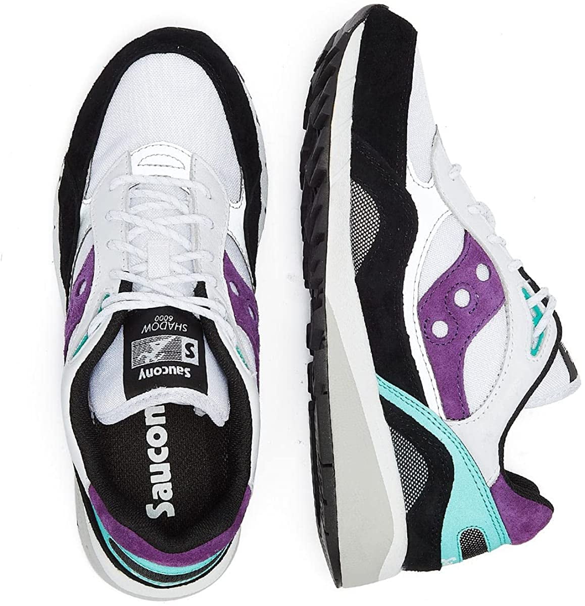 Saucony Shadow 6000 Mens White Teal Purple Sneakers UK 8 EU 42.5 Walmart