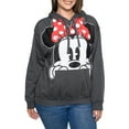 thumbnail image 5 of Disney Women's Minnie Mouse Hoodie Sweatshirt Pullover Minnie Face Charcoal, 5 of 8