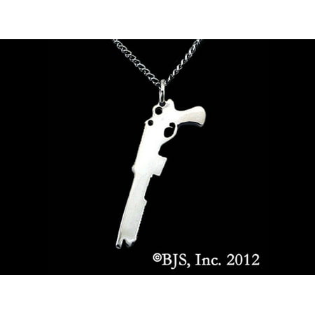 Zombie Clean Up Shotgun Silhouette Supernatural Survival Skills Necklace Made of Sterling (Best Way To Clean Sterling Silver)
