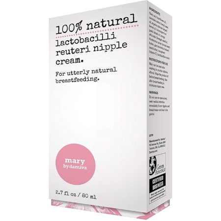 Mary by Damiva 100% Natural Lactobacilli Reuteri Nipple Cream, 2.7 oz