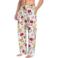 thumbnail image 3 of Kdxio Tulips Flowers Print Men's Sleep Pajama Pant Lounge Pants with Pockets, 3 of 8