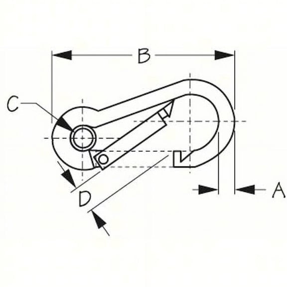 STAINLESS SNAP HOOK W/EYE 4-3/