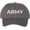 Chacoal/White, variant on Army Embroidered Baseball Cap | US Army Text | Structured Hat (Black/Gold)