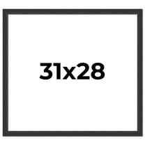 31x28 Frame Black Real Wood Picture Frame Width 1.25 Inches | Interior Frame Depth 0.5 Inches |