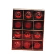 thumbnail image 3 of 12 adornos navideños colgantes de 6 cm, bolas decorativas de Navidad. Rojo, 3 of 9