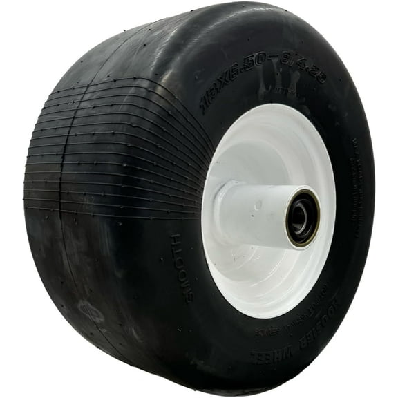 13x6.50-6 Smooth White Lawn Mower Wheel Assembly
