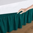 thumbnail image 3 of D.N.G. BEDDINGS 1 Piece Wrap Around Bed Skirt, 8 Inch Deep Pocket, 800 Thread Cotton 100% Egyptian Cotton, Queen Size (60" x 80") Inch, Solid Teal, 3 of 3