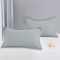 thumbnail image 7 of PiccoCasa 2 Packs Pillowcases Soft 1800 Microfiber Pillow Shams with No Zipper, Queen Light Grey, 7 of 7