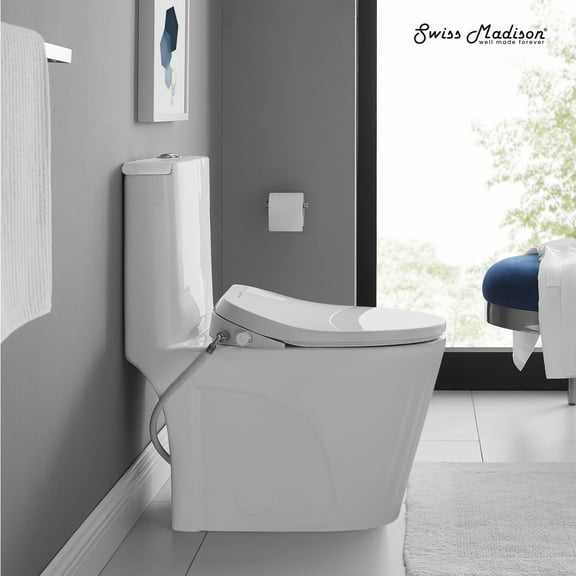 St. Tropez One-Piece Elongated Toilet Vortex Dual-Flush 1.1/1.6 gpf with Smart Seat Bidet