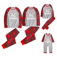 thumbnail image 3 of Family Christmas Pjs Matching Sets, Plaid Letter Print Long Sleeve Pullover+ Long Pants Matching Holiday Pajamas, 3 of 6