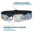 thumbnail image 4 of Movies Pet Collar, Dog Collar Metal Seatbelt Buckle, The Wizard of Oz Logo Gingham Checker Blues, 15 to 24 Inches 1.0 Inch Wide, 4 of 8