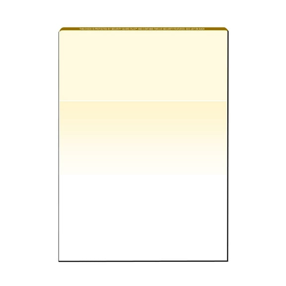 Zapco High-Security Check Paper, Organic w Complex Background Pattern, 8-1/2" x 11", Microperfed with 1-Up Check, 12 Security Features - PACK OF 100 SHEETS