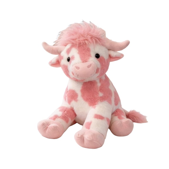 Signature Valentine's Day Plush: Weighted Realistic Highland Cow Stuffed Animal Cute Fluffy Gift For Women Men Kids Home Decor Essential （13.78 inches）