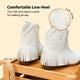 thumbnail image 4 of Bota DREAM PAIRS SDBO2302K Niñas Vaquera Tobillera Blanca con Flecos, 4 of 5