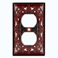 thumbnail image 2 of Metal Light Switch Plate Cover Red Black Bandana Paisley Tile Pattern TIL044, 2 of 13