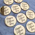 thumbnail image 4 of NIBOLOG 10Pcs Father Day Marked Cake Toppers Letter Carved Round Happy Father Day Acrylic Cupcake Decorations Party Decor, 4 of 8