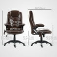 thumbnail image 3 of Vinsetto Massage Office Chair with 6-Point Vibration, Dark Brown, 3 of 10