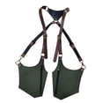 thumbnail image 3 of Bolso de hombro oculto bajo el brazo, bolsa utilitaria para fiestas de disfraces, cosplay Steampunk ejercito verde, 3 of 9