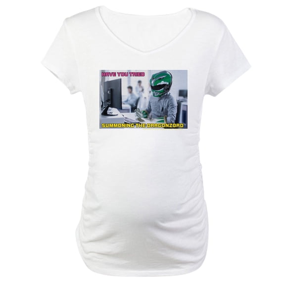 CafePress - Power Rangers Summoning Women's Maternity T Shirt - Cotton Maternity T-shirt, Cute & Funny Pregnancy Tee
